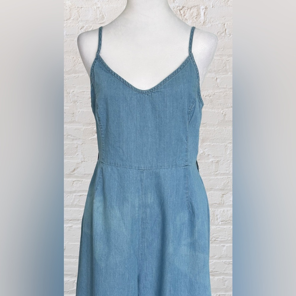 Miss Selfridge Light Blue Denim Jumpsuit - Picture 3 of 7